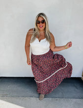 Load image into Gallery viewer, Charcoal or Olive Floral Maxi Skirt (2 colors)Limited Sizing