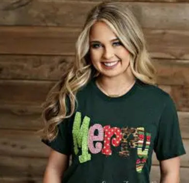 Long Sleeve Crew Neck Merry Shirt