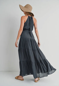Tiered Halter Maxi Dress