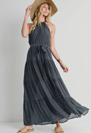 Tiered Halter Maxi Dress