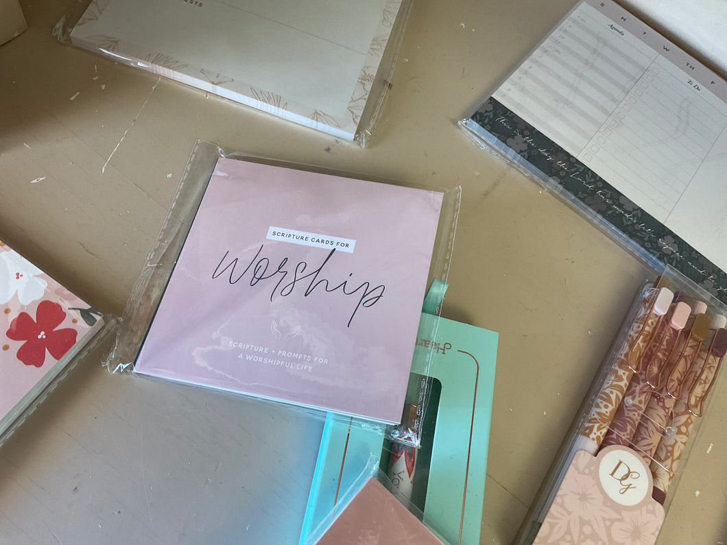 Scripture cards for worship