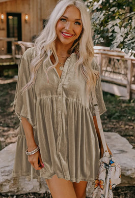 Pale Khaki Tunic Top