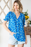 Royal Floral Top