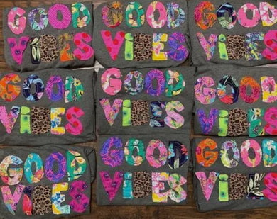 Good Vibes Tee Grey V -Neck (short sleeve)