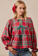Load image into Gallery viewer, NEW Christmas Plaid Top