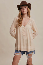 Load image into Gallery viewer, Champagne Henley Top