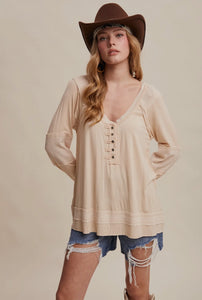 Champagne Henley Top