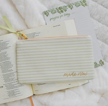 Load image into Gallery viewer, Green Stripe Made New Pouch