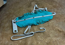 Load image into Gallery viewer, Turquoise Hand Cut Feather Hatband