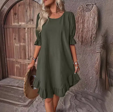 Vintage Loose Fit Dress (2 Color Options)