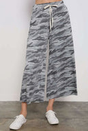 Camo Printed Wide Leg Pants