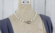 Beaded Pearl Lobster Clasp Charm Catcher Necklace