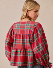 Load image into Gallery viewer, NEW Christmas Plaid Top