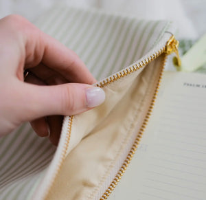 Green Stripe Made New Pouch