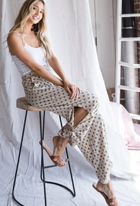 Vintage Beige Side Tie Pants