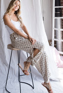 Vintage Beige Side Tie Pants