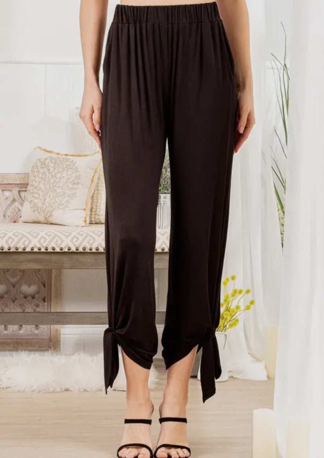 Charcoal Side Slit Pants