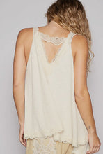 Load image into Gallery viewer, V-Neck Sleeveless Lace Trim Tank Top