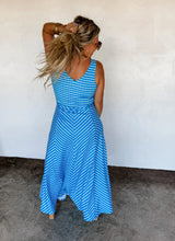 Load image into Gallery viewer, Luciana Blue Striped Dress