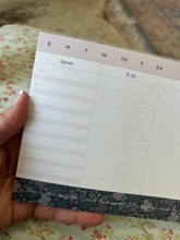 Load image into Gallery viewer, Weekly Agenda Notepad - Teal Floral