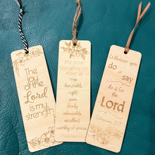 Load image into Gallery viewer, TM Engraved Wooden Bookmarks