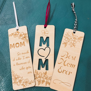 TM Engraved Wooden Bookmarks